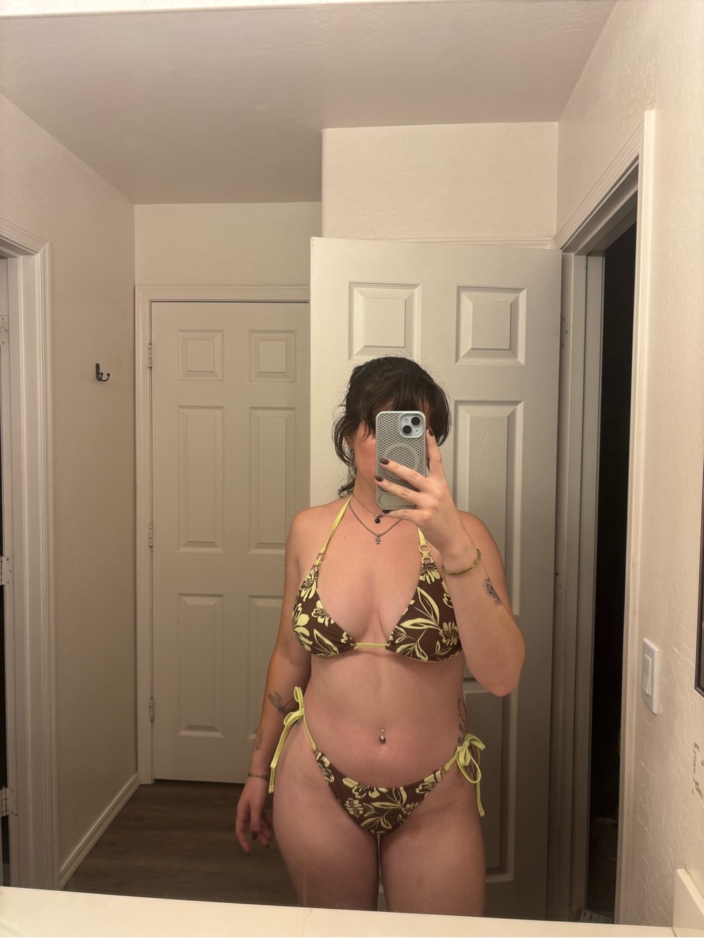 Cupshe Brown and Yellow Floral Tie-Side Bikini - Picture 2 of 5